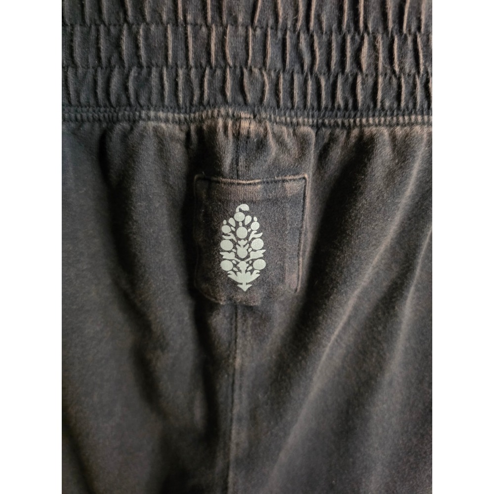 Free People FP Movement Sweatpants Faded Black Fleece Joggers Pockets High Rise - Picture 3 of 8